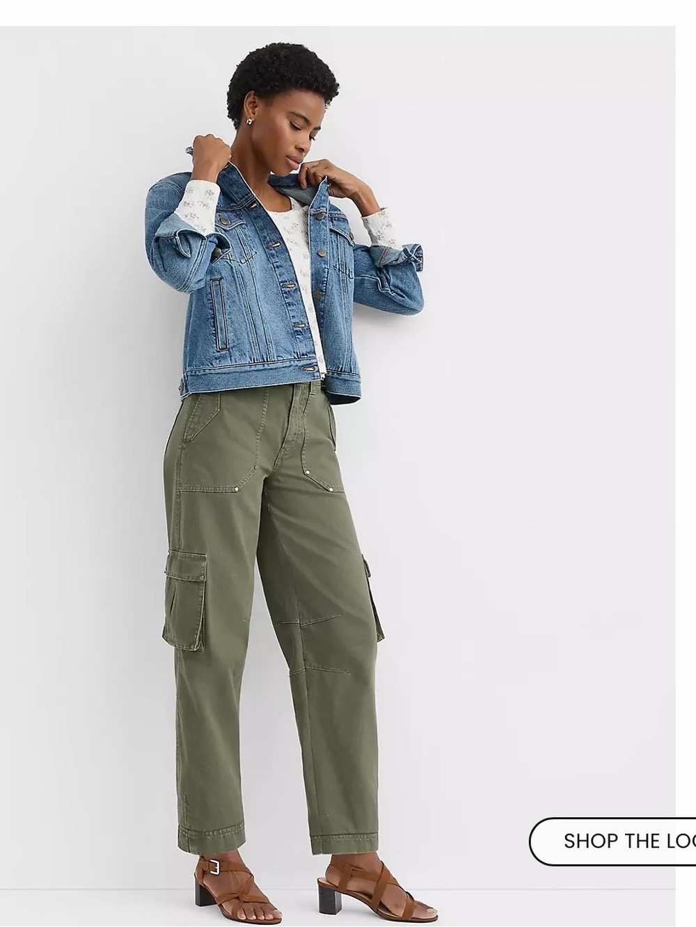 LOFT  Cargo Barrel Pants In Twill